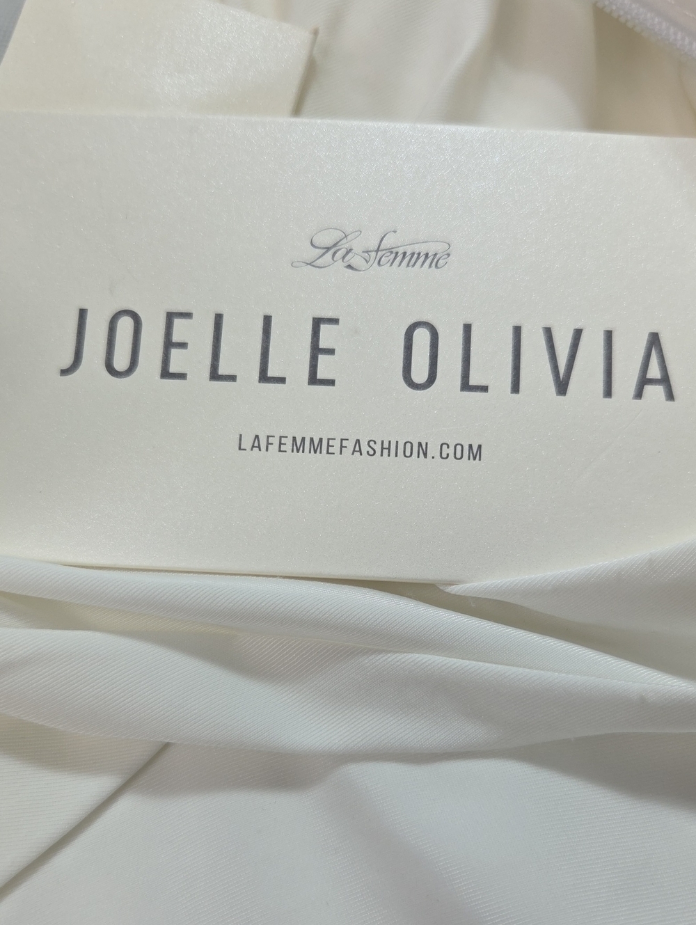 La Femme Joelle Olivia Ivory Wedding Dress
